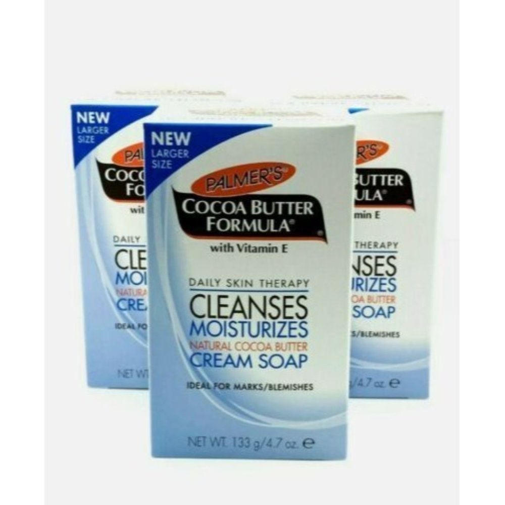 3-Pack Palmer's Cocoa Butter Formula Daily Skin Therapy Cream Soap Bar, 4.7 oz